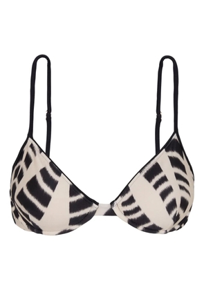 Lenny Niemeyer printed triangle bikini top - Black