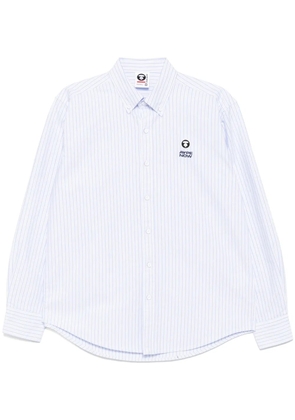 AAPE BY *A BATHING APE® logo-patch shirt - Blue