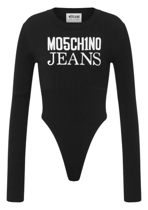 MOSCHINO JEANS logo-print bodysuit - Black