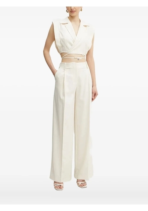 SIMONA CORSELLINI tie-front sleeveless top - White