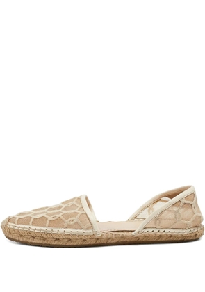 Jimmy Choo Pre-Owned lace espadrille flats - Neutrals