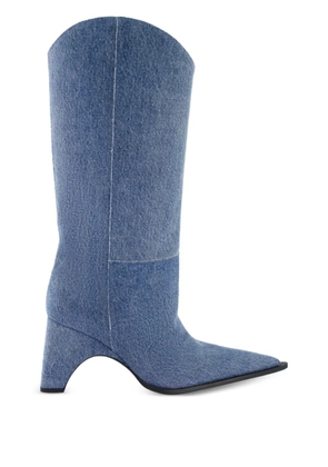 Coperni Bridge arched-block cowboy boots - Blue