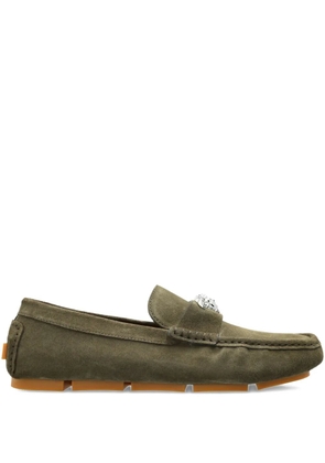 Versace La Medusa suede loafers - Green