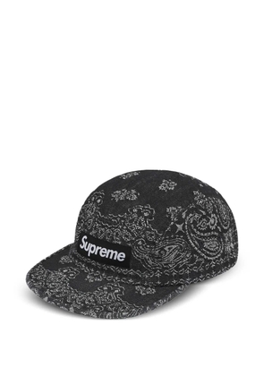 Supreme bandana-jacquard denim cap - Black