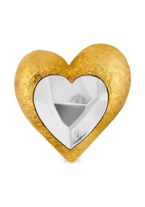 Oscar de la Renta heart brooch - Gold