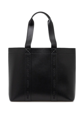 HUGO logo-embossed tote bag - Black