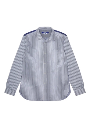 Junya Watanabe MAN striped panelled shirt - Blue