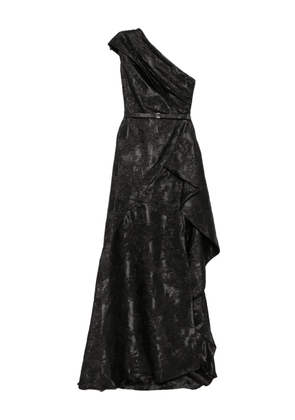 Saiid Kobeisy one-shoulder brocade dress - Black