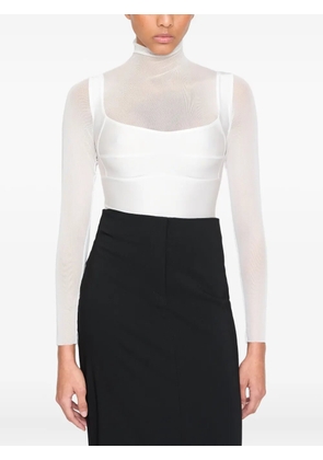 Atu Body Couture mesh-detail bodysuit - White