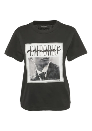 Emporio Armani Pre-Owned crew-neck printed T-shirt - Black