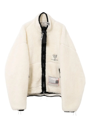 Maison MIHARA YASUHIRO fleece zip-up jacket - White