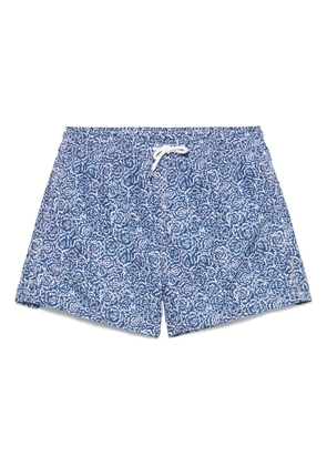Fedeli floral-print swim shorts - Blue