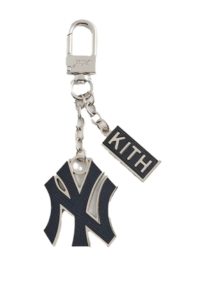 KITH x New York Yankees logo-plaque keyring - Silver