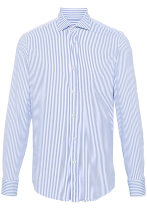 Paul & Shark logo-embroidered striped shirt - Blue