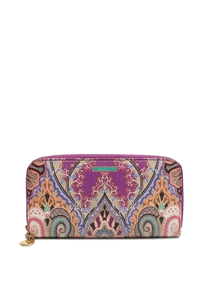 Etro Pre-Owned paisley-print wallet - Purple