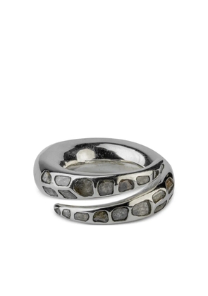 Parts of Four split arc pavé ring - Silver