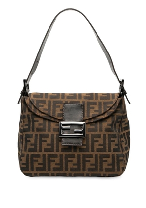 Fendi Pre-Owned 20th Century Zucca Canvas Double Flap Mamma shoulder bag - Brown