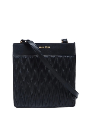 Miu Miu Pre-Owned 2010-2020s small matelassé shoulder bag - Black