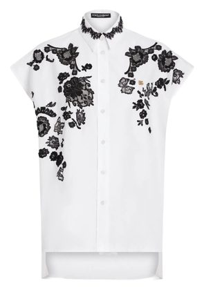 Dolce & Gabbana DNA lace-detail shirt - White