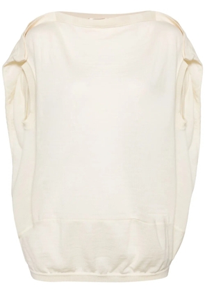 Comme Des Garçons fine-knot crew-neck wool top - Neutrals