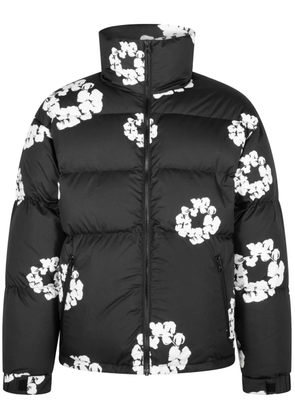 Denim Tears floral-print padded jacket - Black