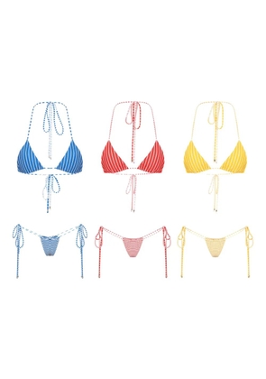 Amir Slama striped bikinis (set of three) - Yellow