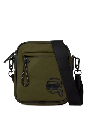 Karl Lagerfeld Ikon tonal-print messenger bag - Green