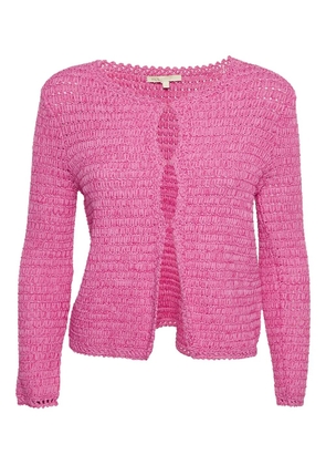 Maje pre-owned crochet-effect knit cardigan - Pink