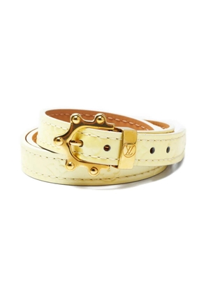 Louis Vuitton Pre-Owned 2005 Triple Tour embossed-buckle leather bracelet - Yellow