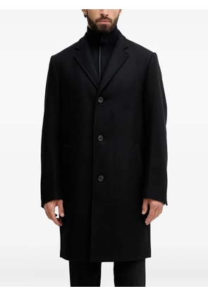 Karl Lagerfeld button-up single-breasted coat - Black