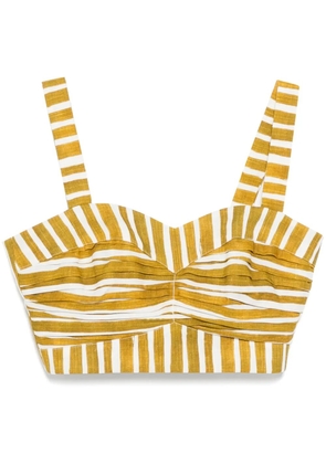 Bambah Olivia striped bustier top - Yellow
