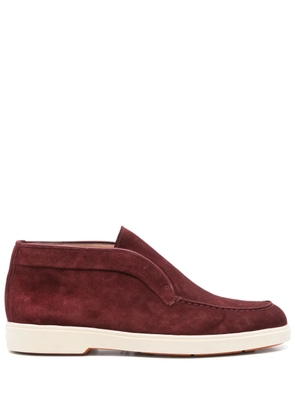 Santoni suede ankle boots - Red