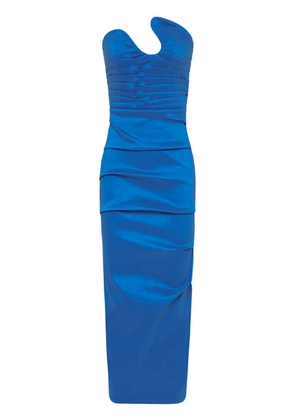 Rachel Gilbert Cheri asymmetric-neck dress - Blue