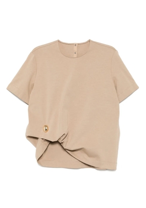 JNBY kink-embellished T-shirt - Brown