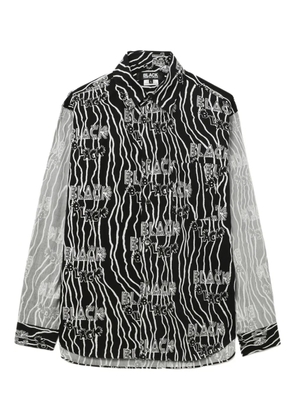 Black Comme Des Garçons print long-sleeve shirt