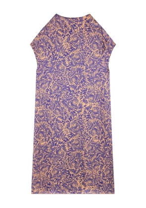 DRIES VAN NOTEN printed silk midi dress - Purple
