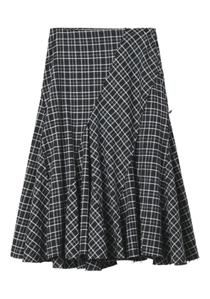 b+ab checked-pattern skirt - Black