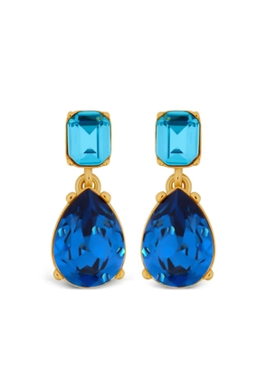 Oscar de la Renta teardrop square earrings - Blue