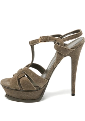 Saint Laurent Pre-Owned 140mm Tribute sandals - Green