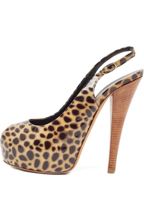 Giuseppe Zanotti Vintage 120mm leopard-print slingback pumps - Neutrals