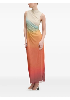 Desigual ombre-pattern high-neck maxi dress - Neutrals