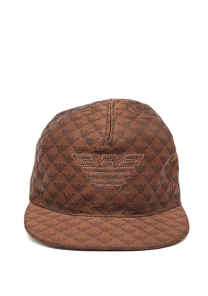 Emporio Armani Pre-Owned 2024 monogram-print baseball cap - Brown