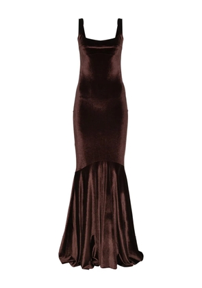 Atu Body Couture velvet-texture dress - Brown