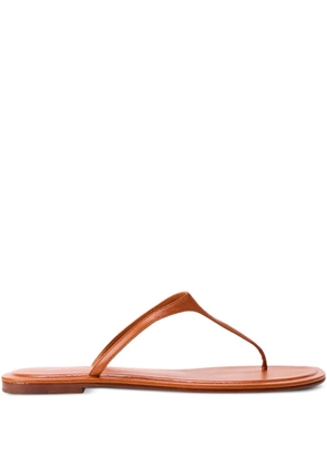 Polo Ralph Lauren logo-debossed thong sandals - Brown