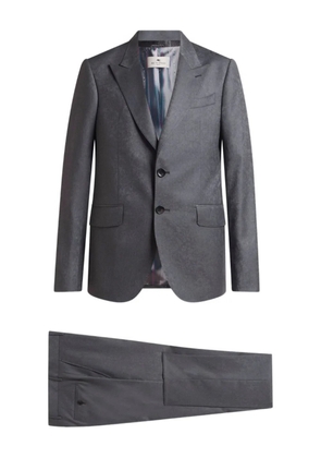ETRO floral paisley single-breasted suit - Grey