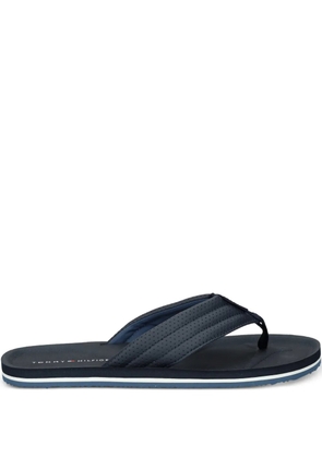 Tommy Hilfiger striped perforated flip-flops - Blue