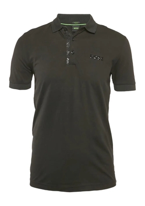 BOSS Pre-owned stretch-cotton polo shirt - Black