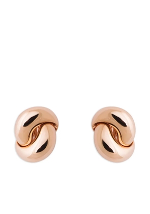 The Love Knot by Coralie 18K rose gold Knot earrings - YELLOW GOLD