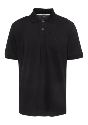 BOSS pre-owned cotton polo shirt - Black
