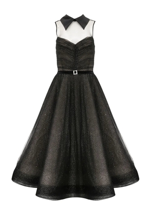 Bronx and Banco Charlotte collared belted midi dress - Black